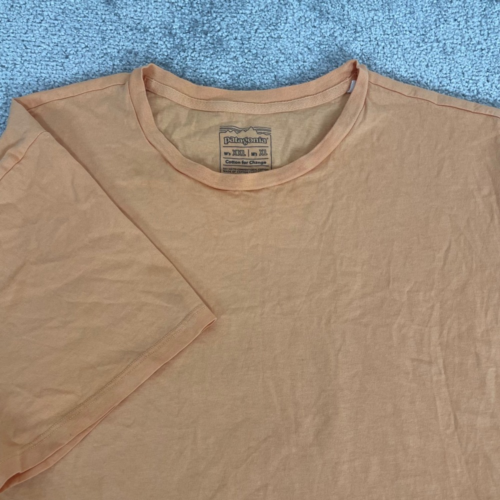 Patagonia T Shirt Mens XL Womens XXL Cotton for Change Organic Orange